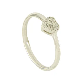 ANELLO IN ORO BIANCO E DIAMANTI CT 0,08 MIS 12