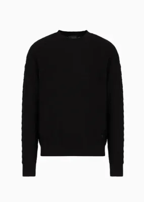 Maglione in cotone punto operato