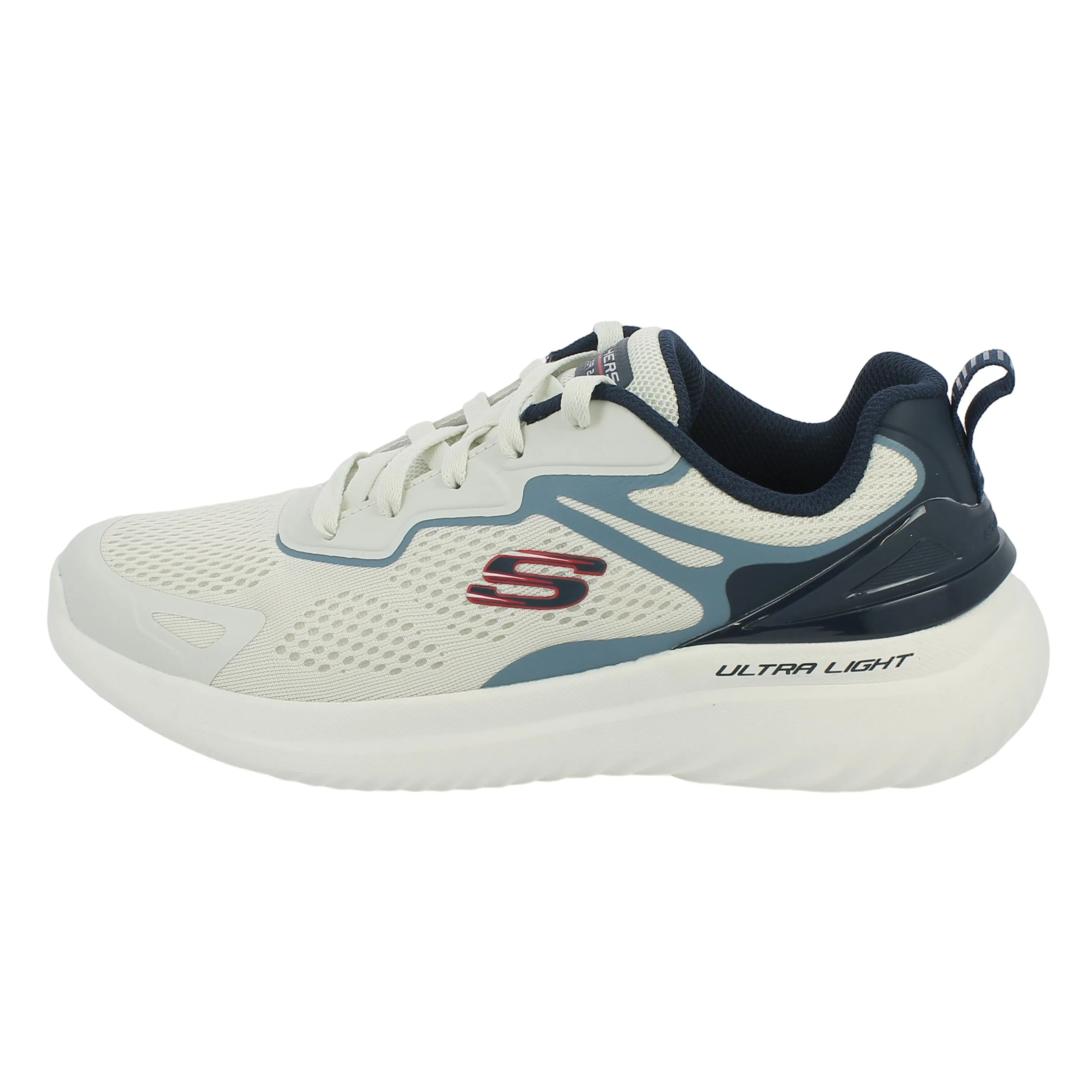 Skechers  Scarpa sportiva bianca e blu con memory foam 