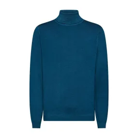     SUN 68 MAGLIONE DOLCEVITA IN LANA VINTAGE PLAIN  